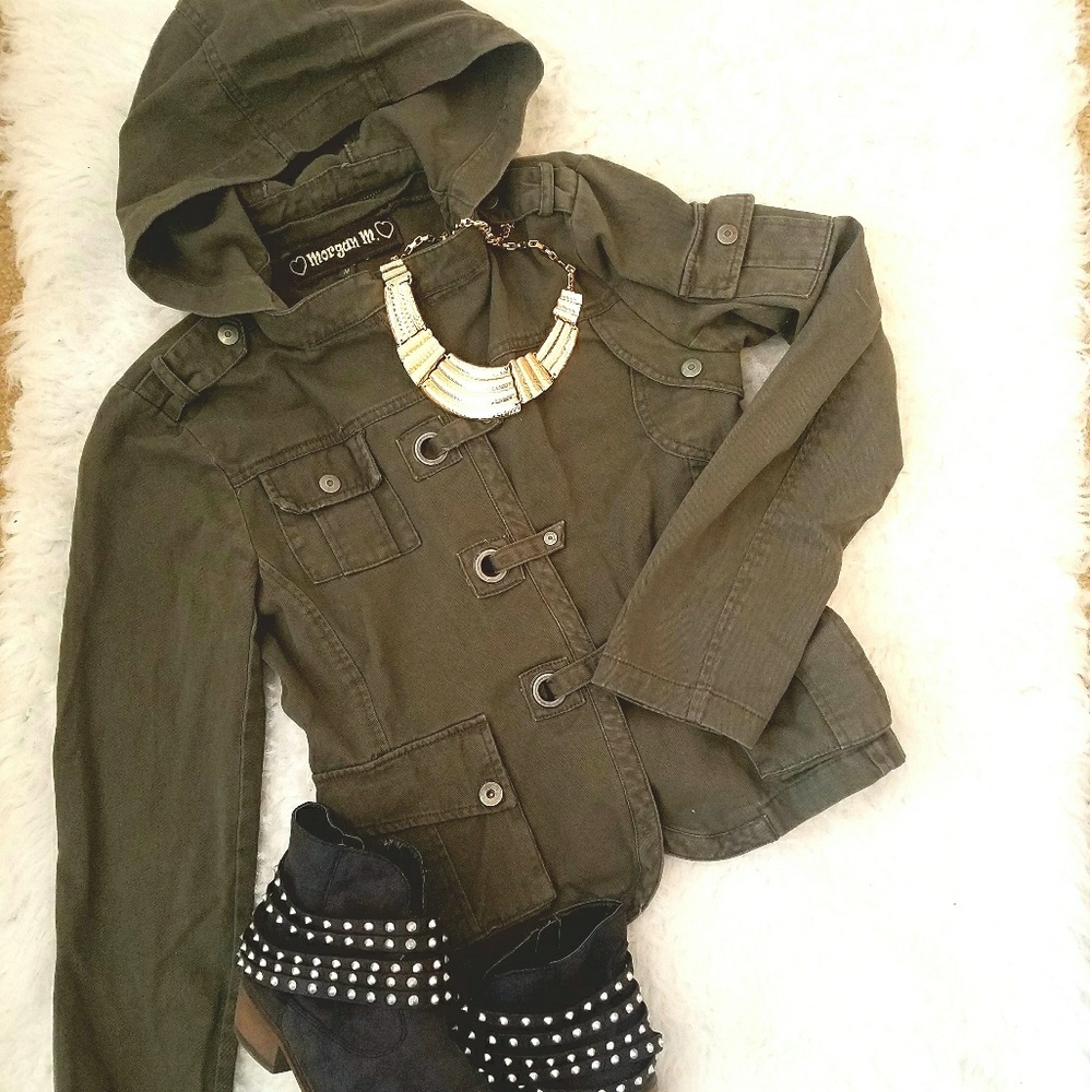 Army green military style jacket